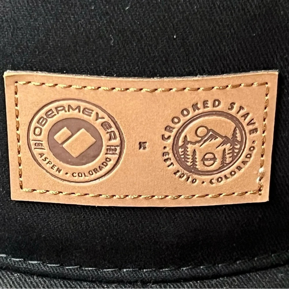 Obermeyer Black Flat Bill Hat w/Ear Flaps x Crooked Stave-Cotton-Small-Medium - Picture 7 of 10